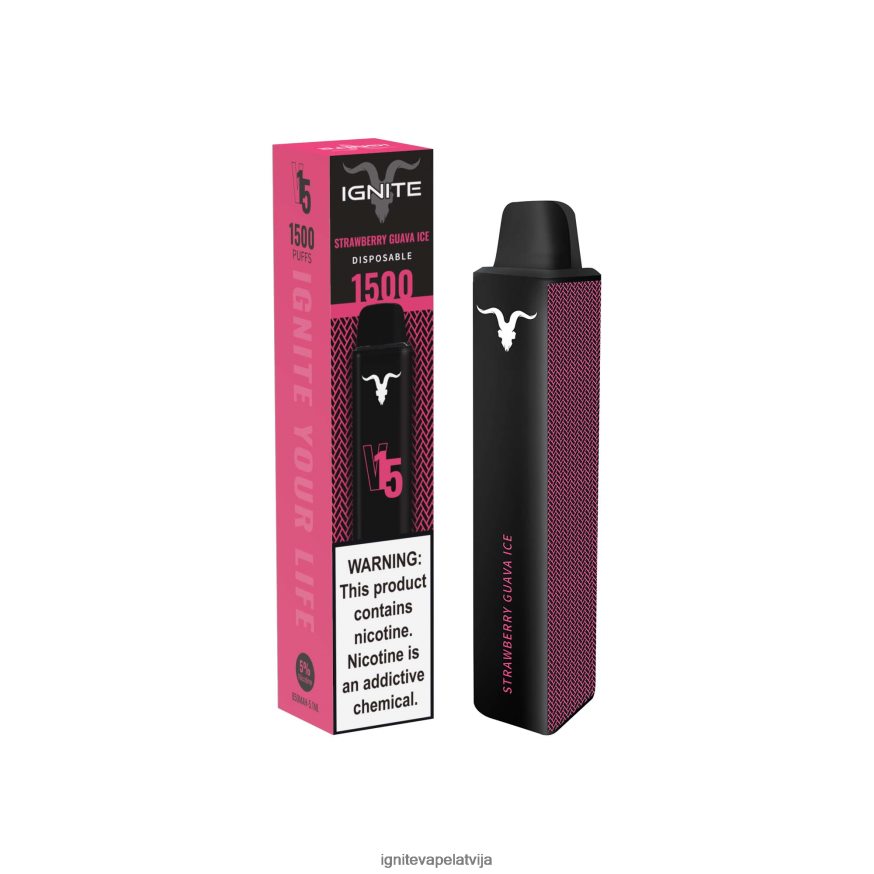 Ignite Puff Bar | IGNITE V15 vape pildspalva zemeņu gvajaves ledus V22L80116