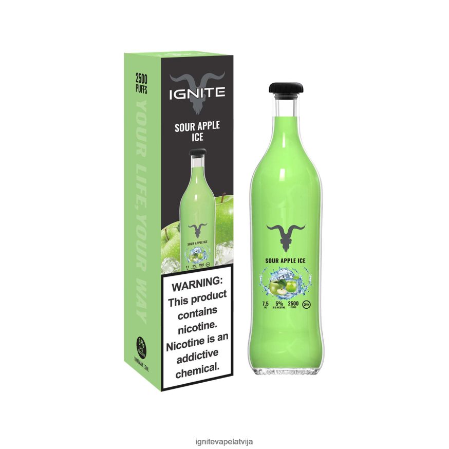 Best Ignite Vape Flavor | IGNITE V25 vape pildspalva skābo ābolu ledus V22L80118