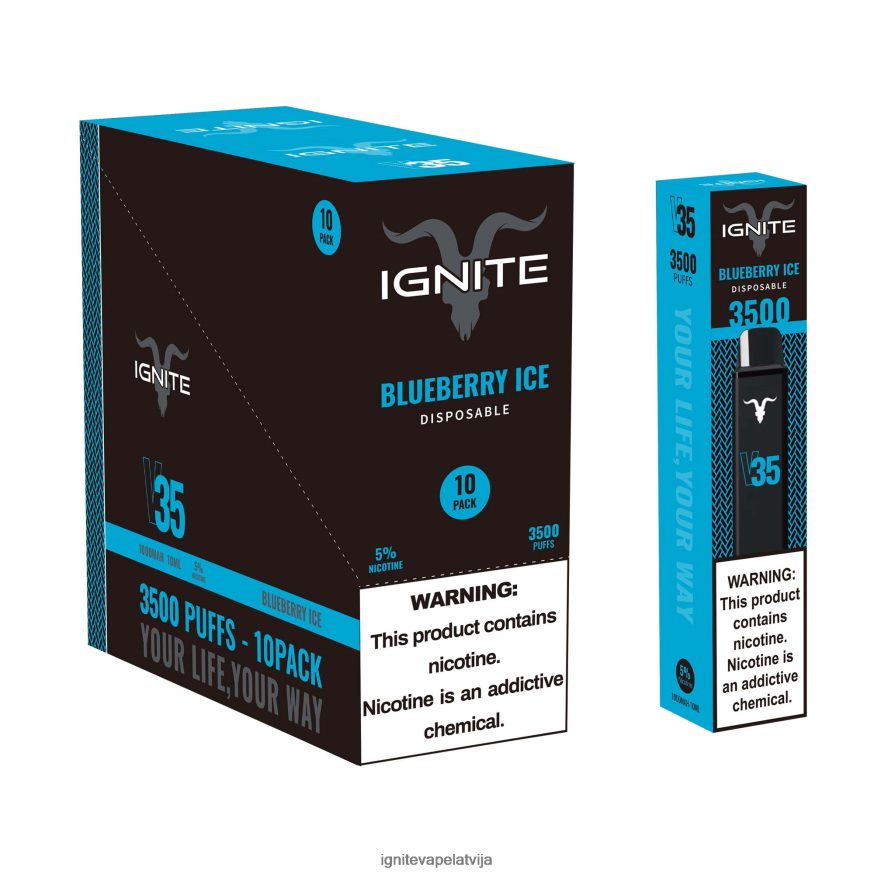 Best Ignite Flavor | IGNITE V35 vape pildspalva 10 pac melleņu ledus V22L80119