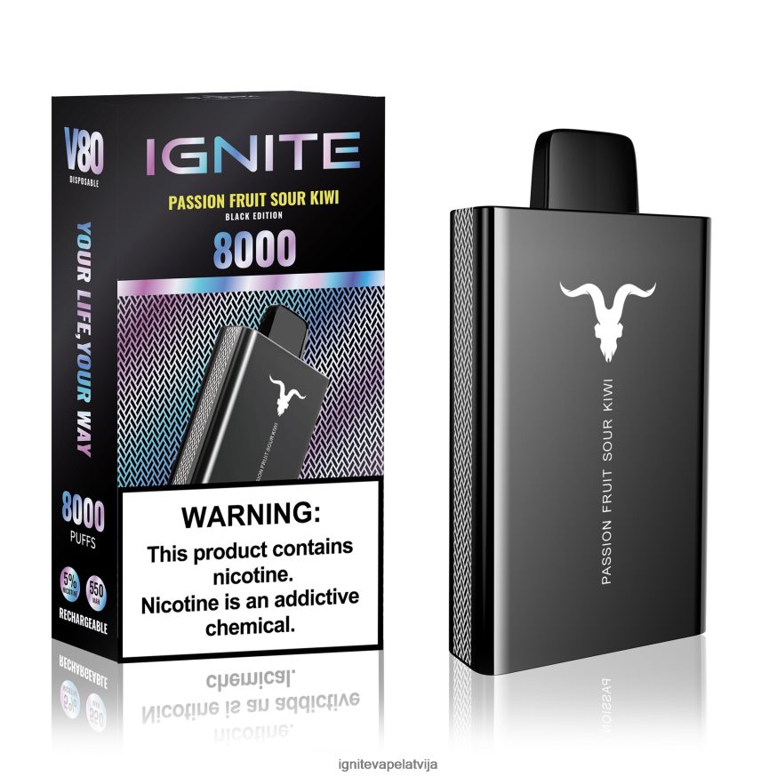 Best Ignite Flavor | IGNITE V80 vape pildspalva marakujas skābie kivi V22L8049