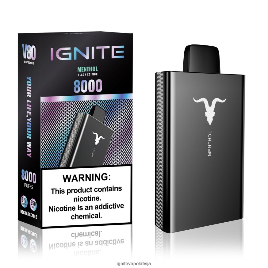 Best Ignite Vape Flavor | IGNITE V80 vape pildspalva mentols V22L8048