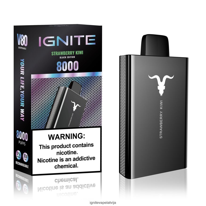 Ignite Vape Latvija | IGNITE V80 vape pildspalva zemeņu kivi V22L8051